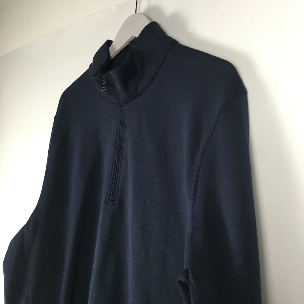 Nike Dri Fit Sweatshirt Mens XL Navy Blue Long sleeve Logo‎ Swoosh Performance